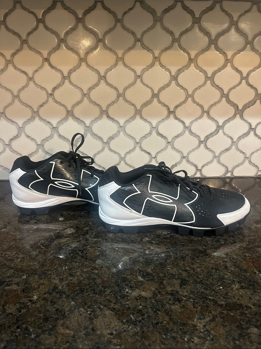 Under Armour Black and White Baseball Cleats